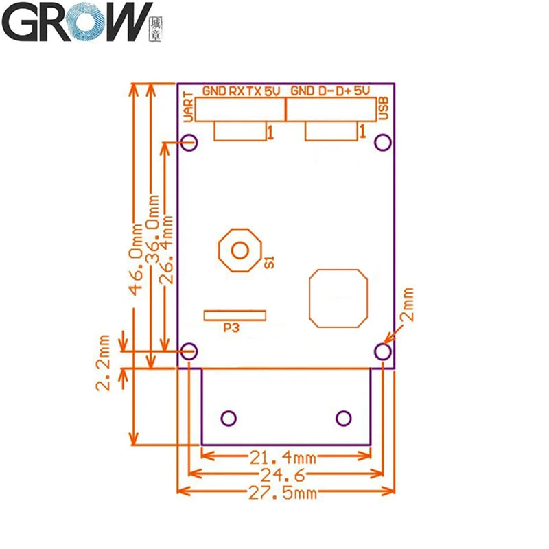 GROW GM65 1D 2D Code Scanner Bar Code Reader QR Code Reader Module