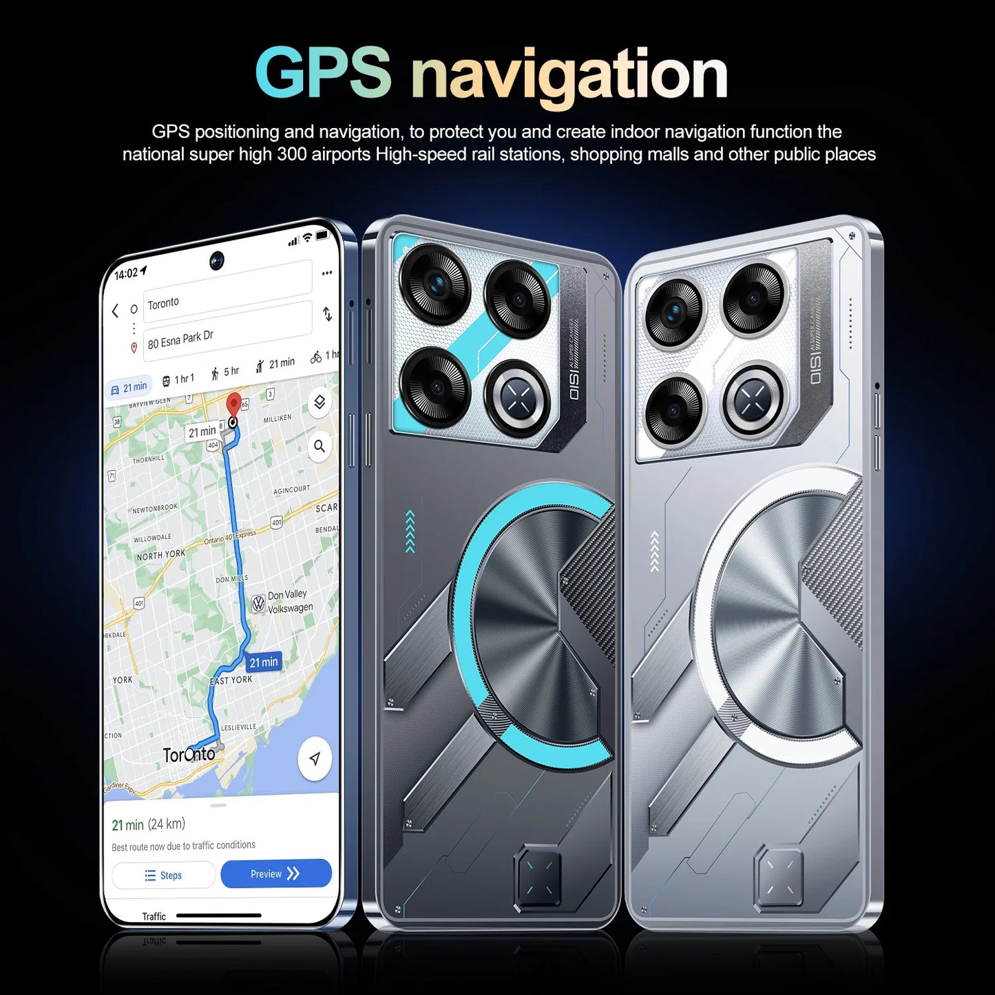 Hot Selling Mobile Phone GT20 Pro 7.3-inch HD Large Screen Smartphone Android Versão Global Original Phone Cheap