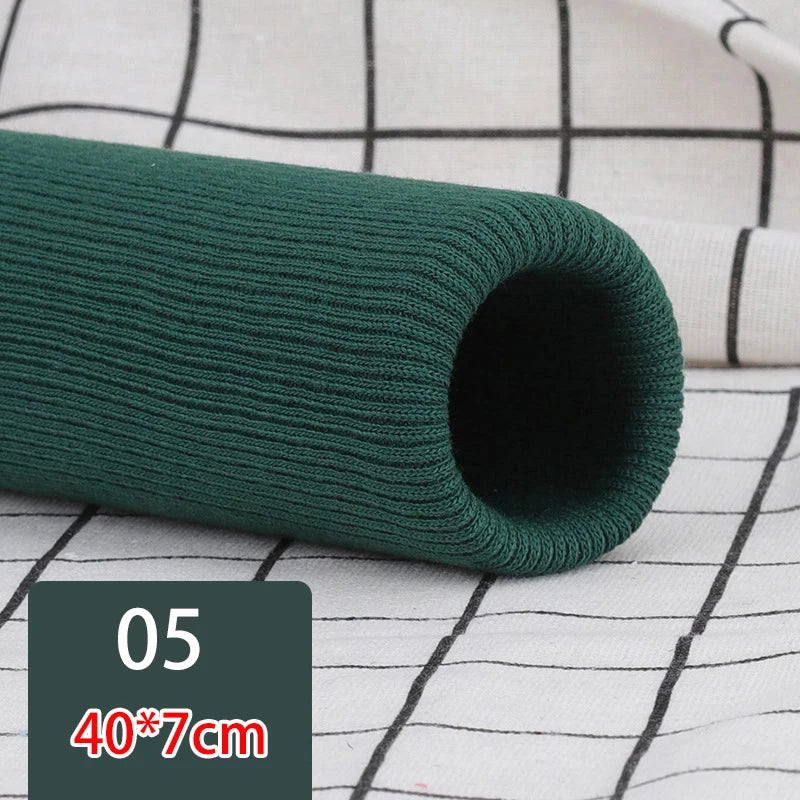40cm Elastic Rib Cuffs Knitted Fabric Sweater Garment Cuffs Trouser Legs Seamlessly Repair Lengthening Sewing Accessories