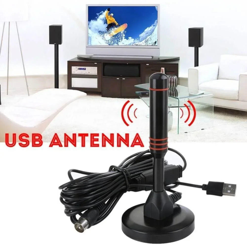 HD Digital TV Antenna Indoor Amplified DAB High Gain 200 Miles With Amplifier Booster VHF/UHF Quick Response Outdoor Aerial Set