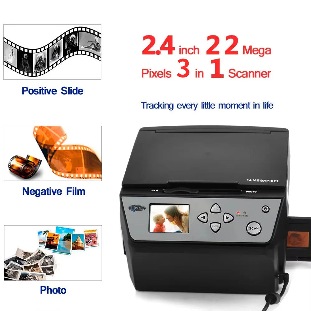 22 Mega Pixels 4 in 1 COMBO and Digital Film Scanner 135 Negative Converter Photo 35mm