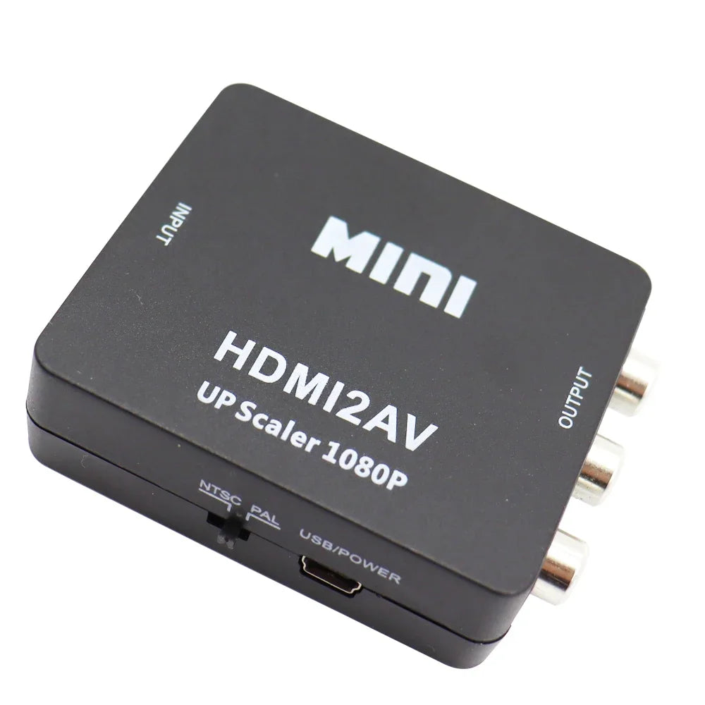 HD 1080P HDMI-compatible To RCA AV/CVBS Adapter Mini HDMI2AV Video Converter BOX For PS3 VCR DVD PALMTSC PC