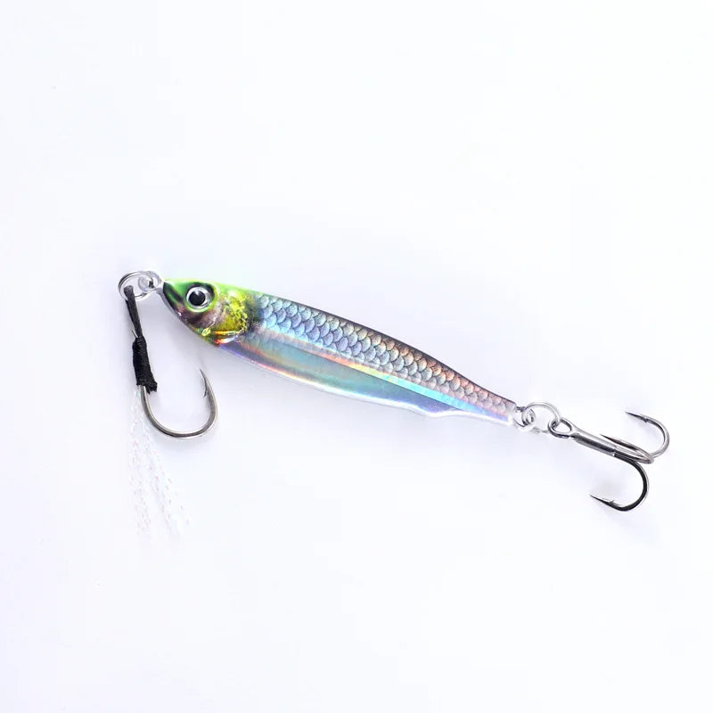 3D Print Metal Jig Fishing Shore Jigging Sea Fishing Slow Jig lifelike Micro Jigg Ultra Slim Spoon Laser Artificial Bait