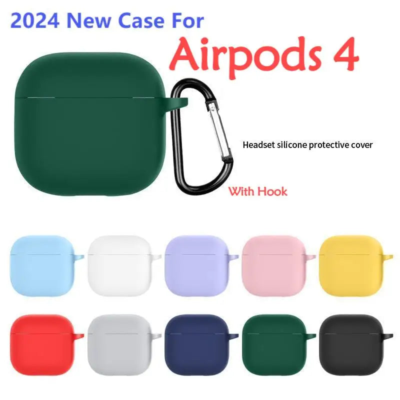 2024 New Case For Airpods 4 Apple Earphone Cover Silicone Protective Case For Airpods 4 Wireless Earphone Accessories