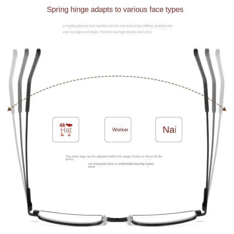 1pc Women Men Computer Glasses Mini Folding Reading Glasses +1.0 To 4.0 Portable Container Presbyopia Pen Glasses with Box