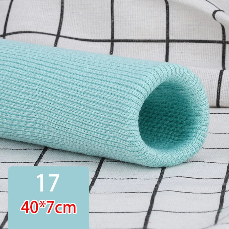 40cm Elastic Rib Cuffs Knitted Fabric Sweater Garment Cuffs Trouser Legs Seamlessly Repair Lengthening Sewing Accessories