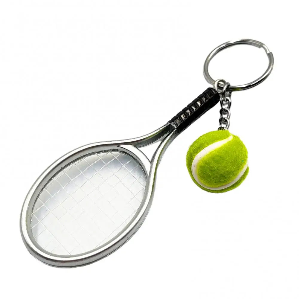 Keychain Key Chain Pingpong Bat Ball Table Tennis Racket Car Decor Ring Gift