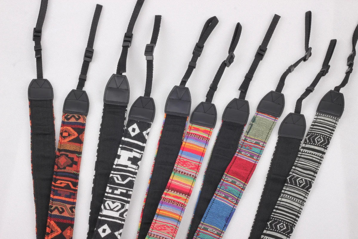 Portable Camera Strap Adjustable Cotton Leather Camera Shoulder Neck Strap Belt For Sony/ Nikon Camera Belt for DSLR Digital SLR