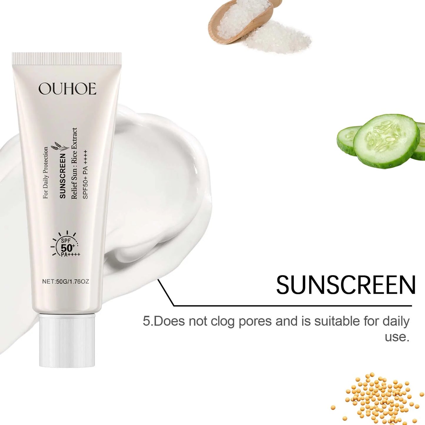 Rice Cream, Rice Puree Cream, Rice Cream Moisturizer, Moisturizes The Skin, Shrinks Pores, Rice Extract Fades Fine Lines