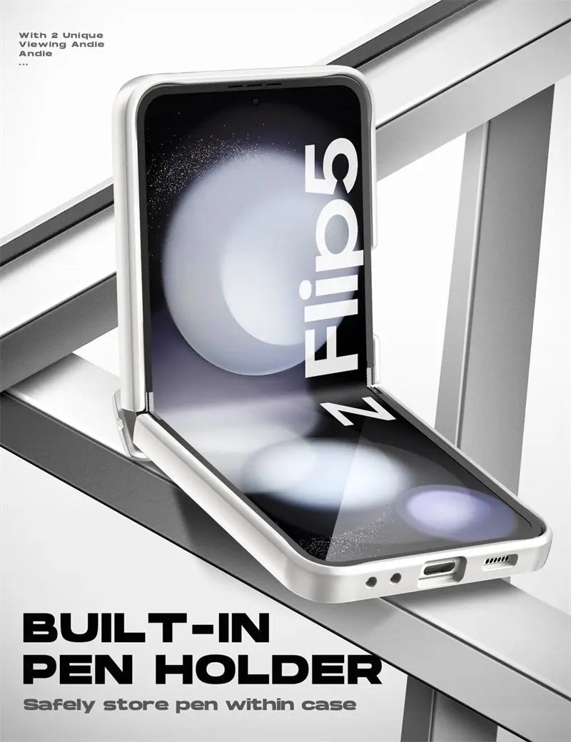 I-BLASON For Samsung Galaxy Z Flip 5 Case 5G (2023) Journey Full-Body Rugged Case with Built-in Screen Protector & Kickstand