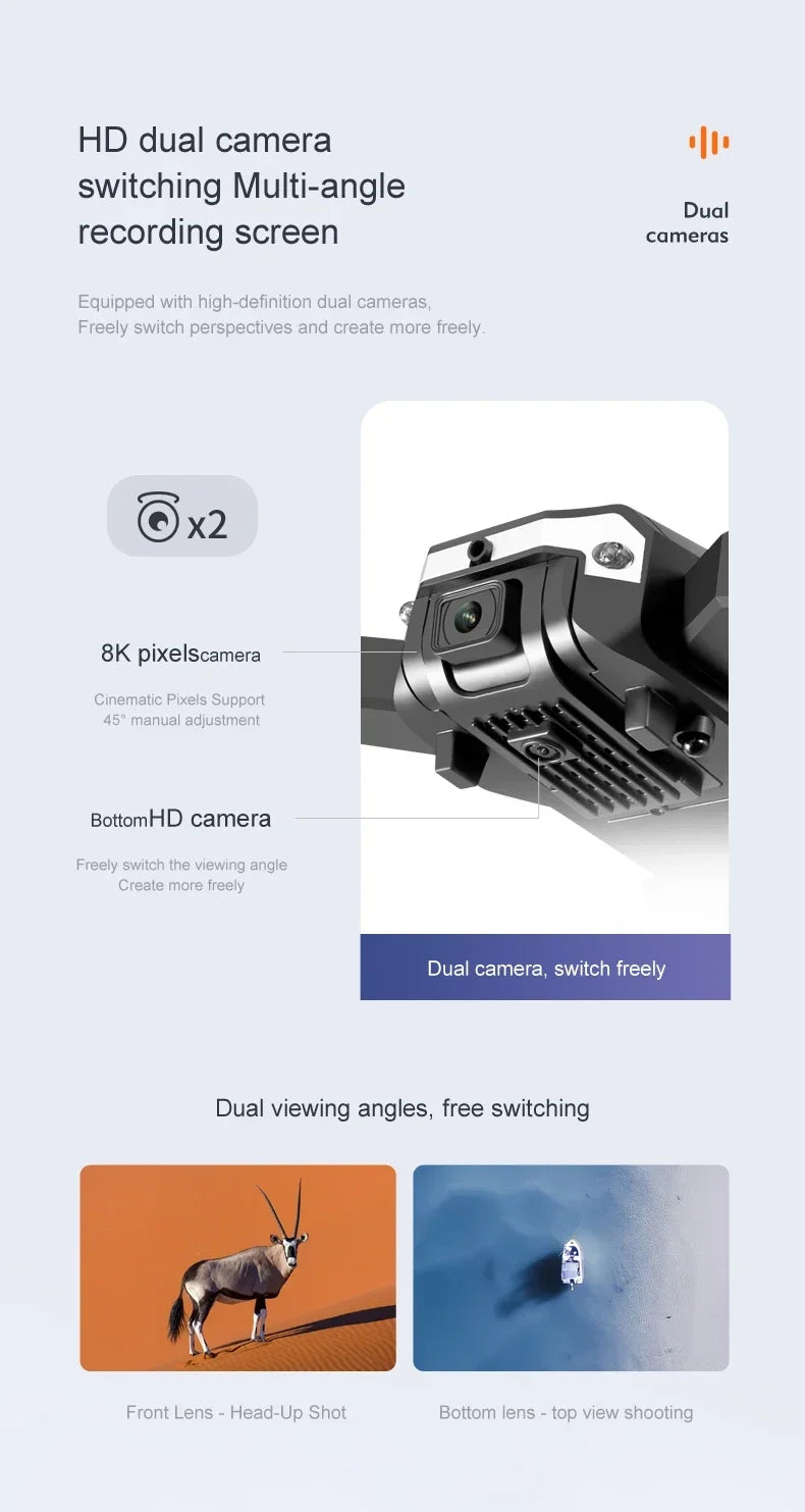 XiaomiJia GPS Drone 5G Professional 8K HD Aerial Photography Omnidirectional Obstacle Avoidance Quadrotor Distance 10000M