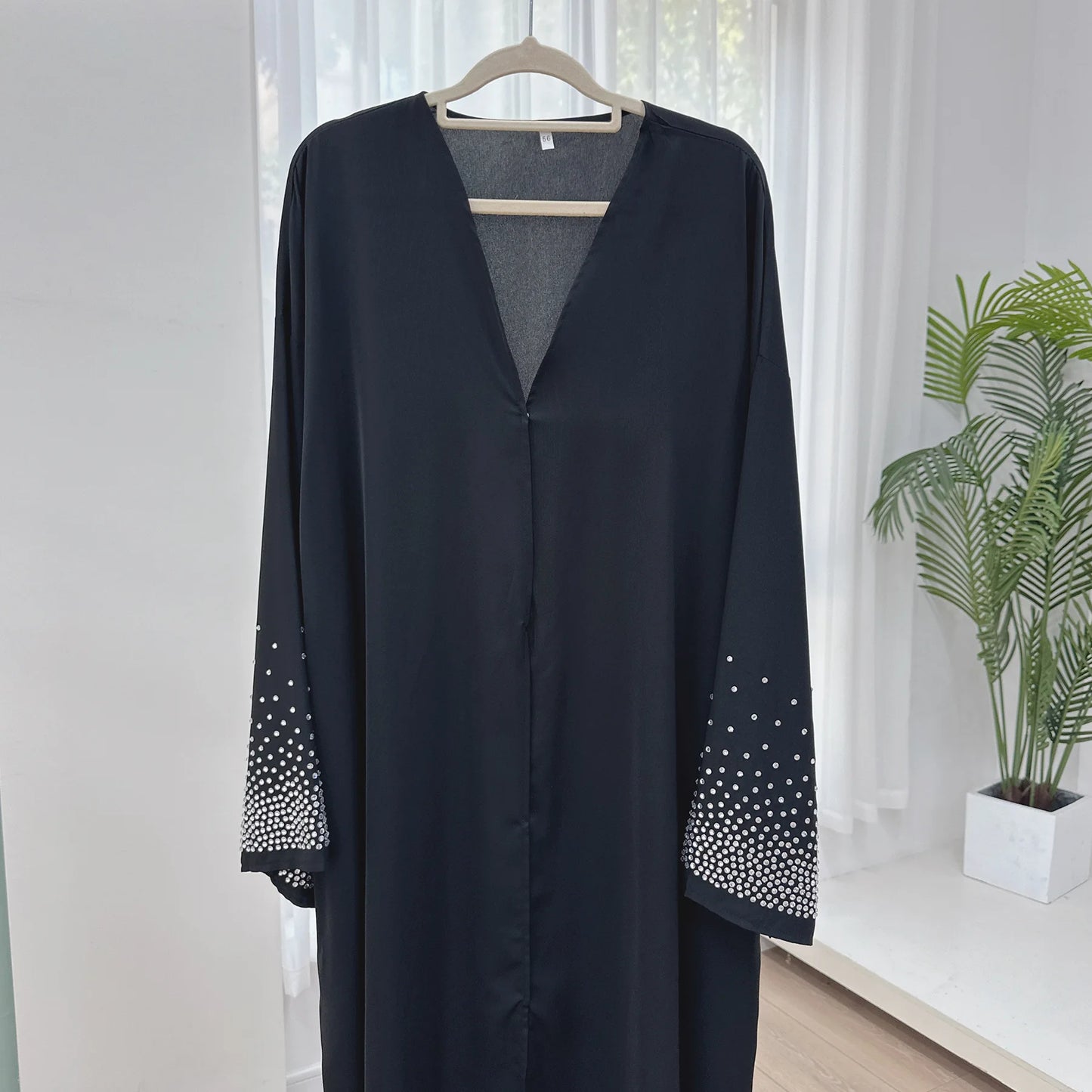 Eid Muslim Diamond Abaya for Women Button Cardigan Up Jalabiya Ramadan Dress 2024 Ramadan Caftan Party Long Robe Vestido Largos