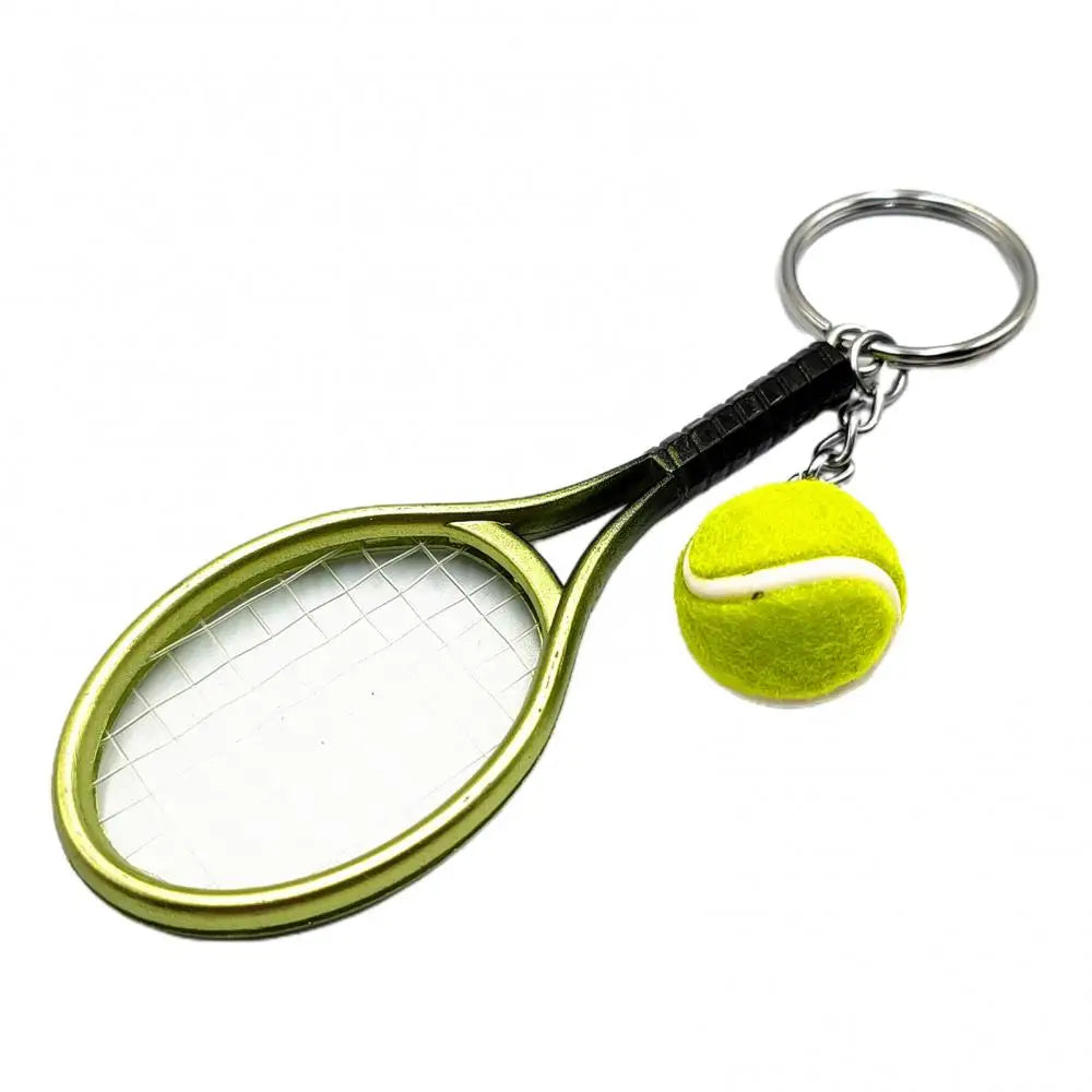 Keychain Key Chain Pingpong Bat Ball Table Tennis Racket Car Decor Ring Gift
