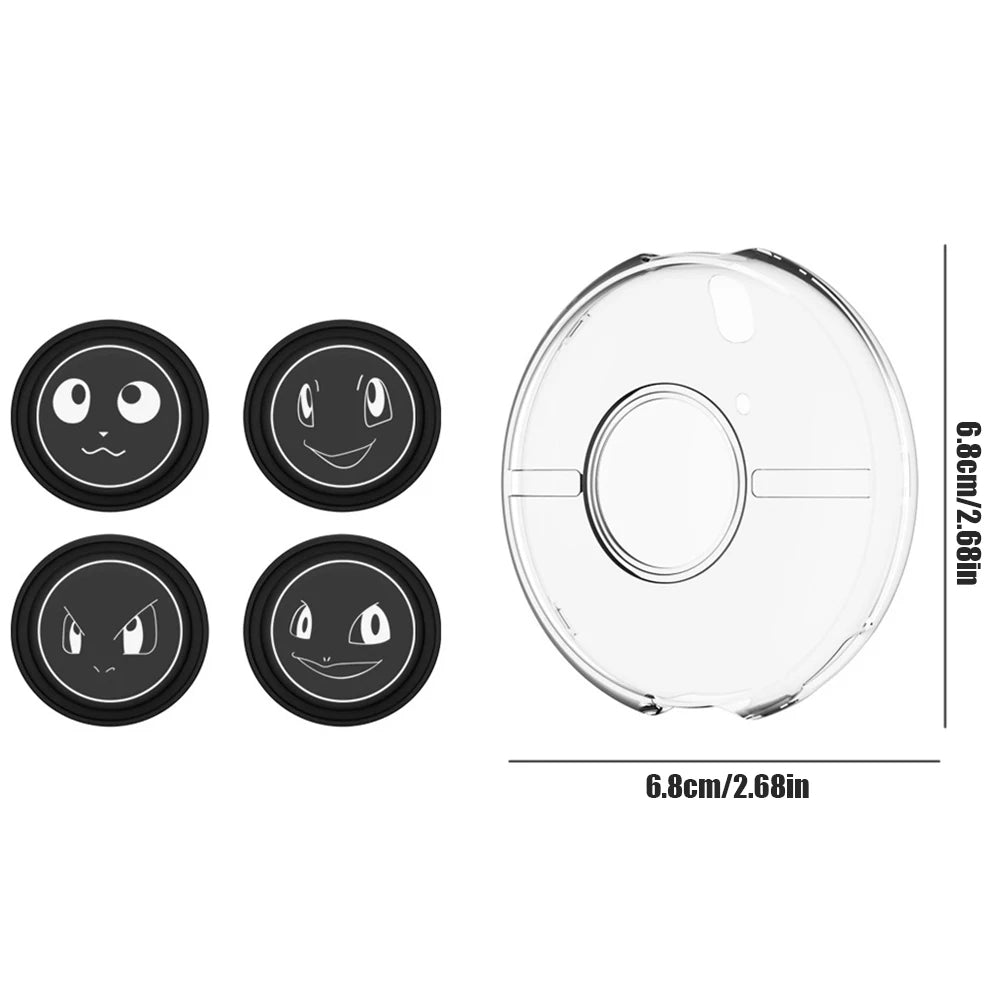 1-3pcs Silicone Protective Cover Hard/Soft Shell Case for Pokemon Go Plus Transparent Protector PC / TPU Sleeve Game Accessories