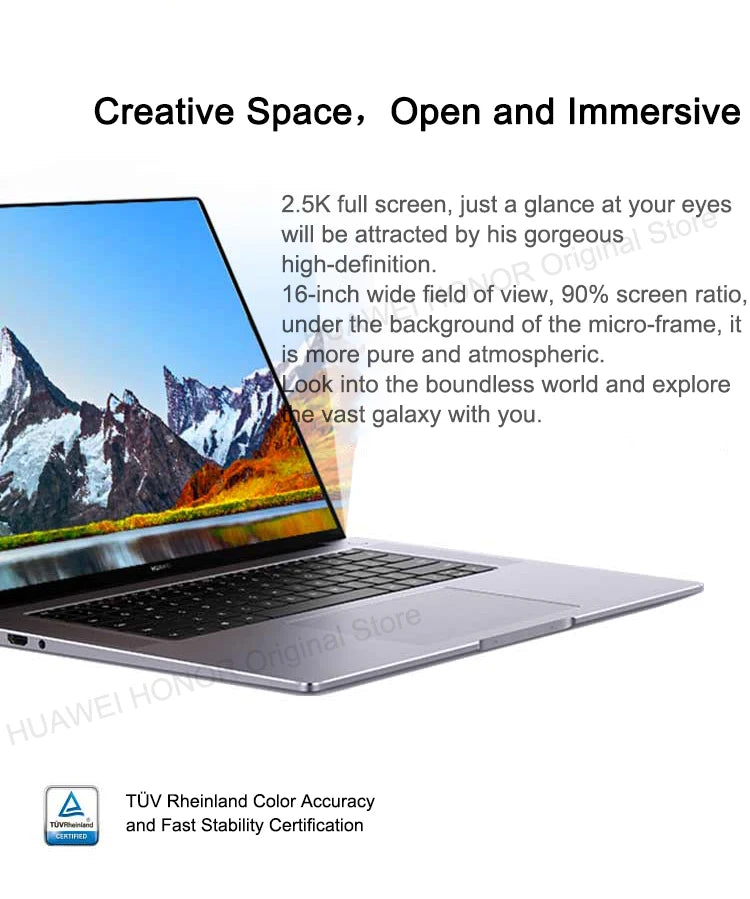 HUAWEI MateBook 16 Laptop AMD Ryzen R5-5600H/R7-5800H 16GB 512GB Notebook Radeon Graphics 16-inch 2.5K Eye Protection Computer