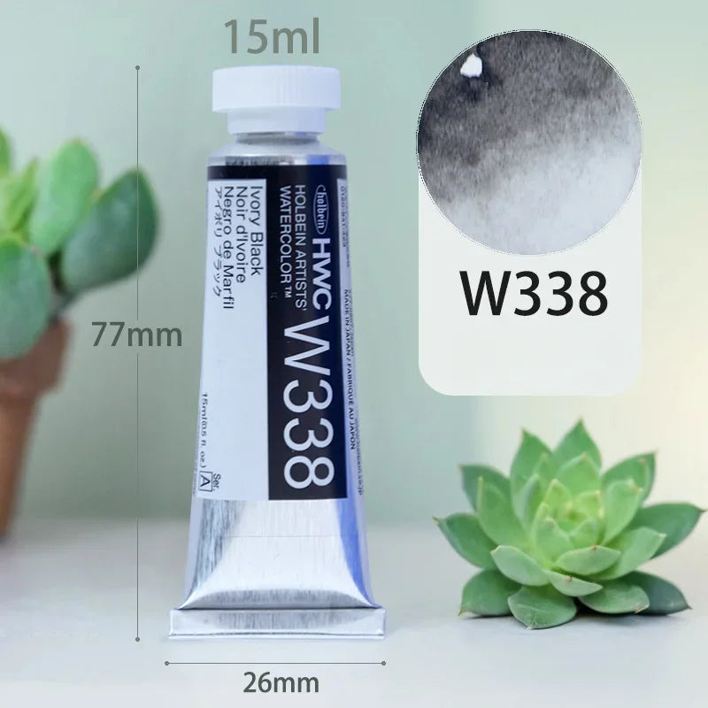 15ml Holbein Liquid Tube Packaging Watercolor Pigment Art Students Outdoor Sketch Speciality Painting Colored Fill Materials