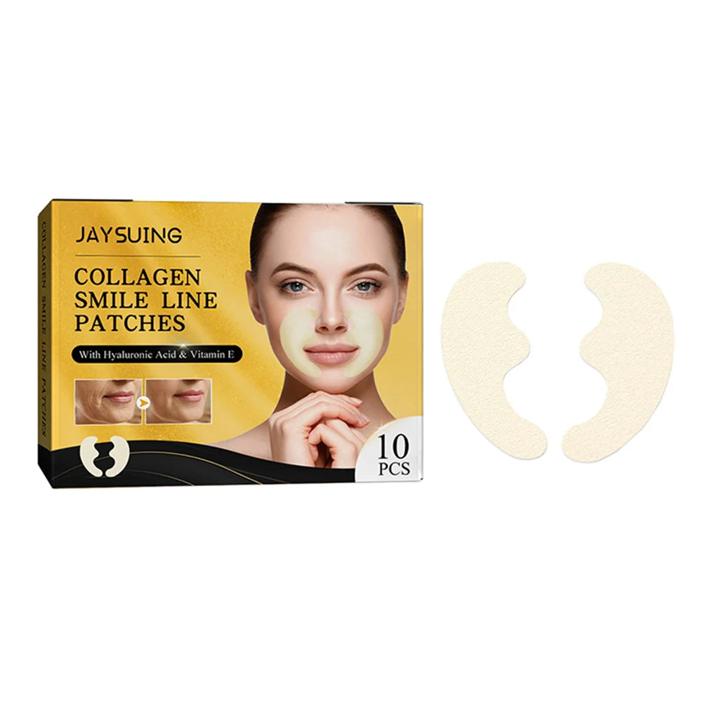 10pcs/Box Forehead Line Removal Patch Nasolabial Folds Collagen Wrinkle Face Patch Anti-Aging Face Lift Beauty Skin Care Pad