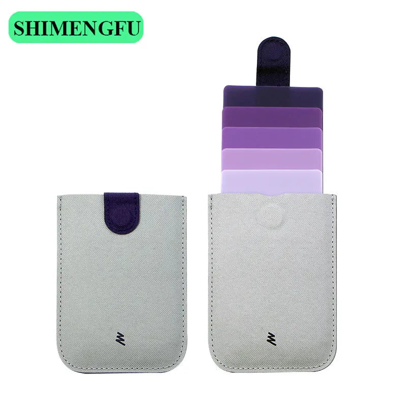 DAX V1 V2 V3 Leather Card Holder Mini Slim Portable Pulled Men Credit Card Wallet Color Gradient 5Card Money Purse Women Handbag