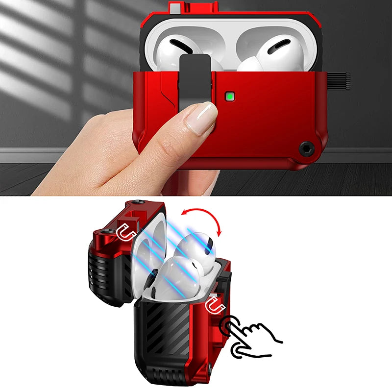 Security Lock Cover for AirPods Pro 2 3 Case for AirPods Pro2 Pro 2nd Gen 2023 Case Shockproof Cover For Airpods 4 4th 3 Fundas