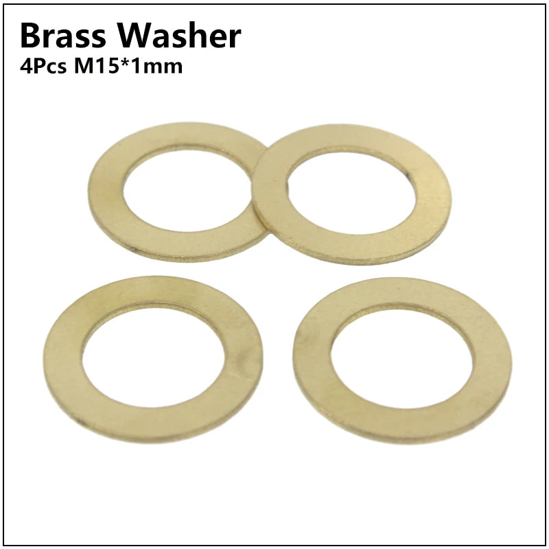 HEPPE MTB Road Bike Thru Axle Washer M12 M15 Axle Spacer Bike Hub Tube Shaft Skewer Spacer 0.5/1/2/3/4/7.5mm Thickness