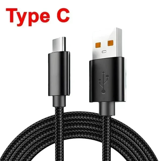 120W USB To Micro Type C Super Fast Charging Cable for Android Samsung Xiaomi Data Cable USB To TypeC Micro Charger 1M 1.5M 2M