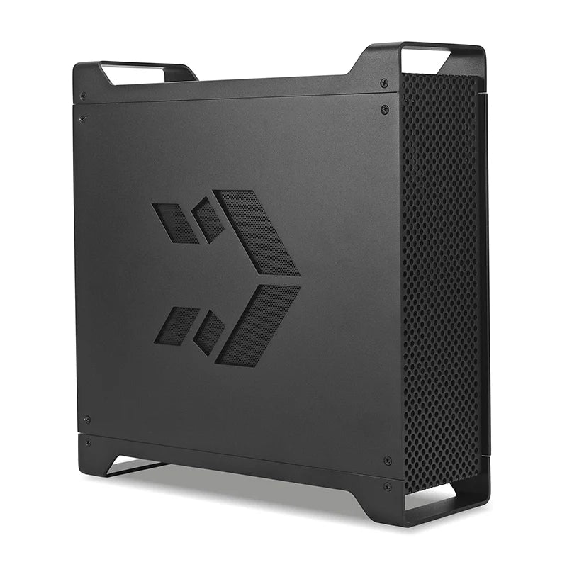 METALFISH G5 Computer Case PC Gamer Micro ATX HTPC Case Desktop Gaming All-aluminum Slim Chassis Supports Knife Card FLEX Power