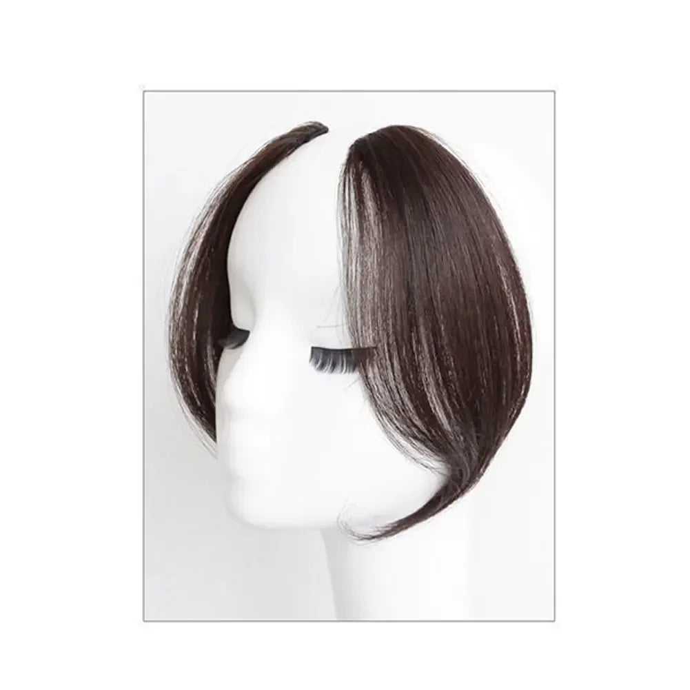Synthetic Hair Bangs Side Fringe for Women 3D Middle Part False Bangs Clip-in Extensions Invisible Hairpieces Natural Bangs