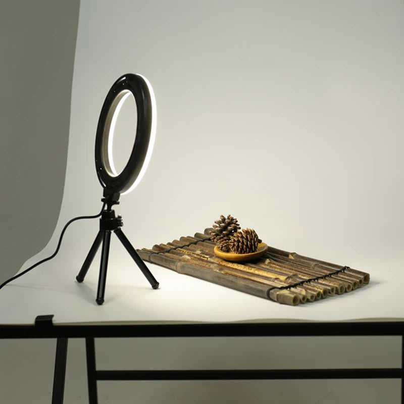 6inch Ring Light with Tripod Led Bright Ring Lamp Light Rim Song Lighting for Photography Selfie Ringlight Right Ligth