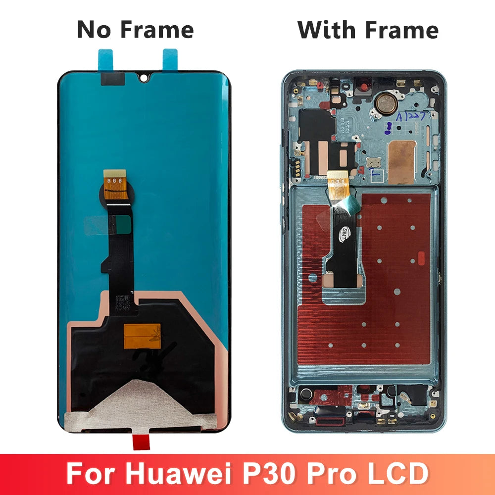 P30 Pro Display with Fingerprints, New AMOLED for Huawei P30 Pro VOG-L29 VOG-L09 Lcd Display Touch Screen Digitizer Replacement