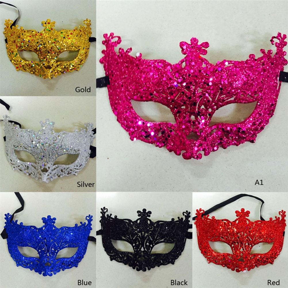 Cosplay Face Covers Party Mask Glitter Shinny Women Ribbon Mysterious Eye Cover For Masquerade Luxury Venetian Mask Halloween