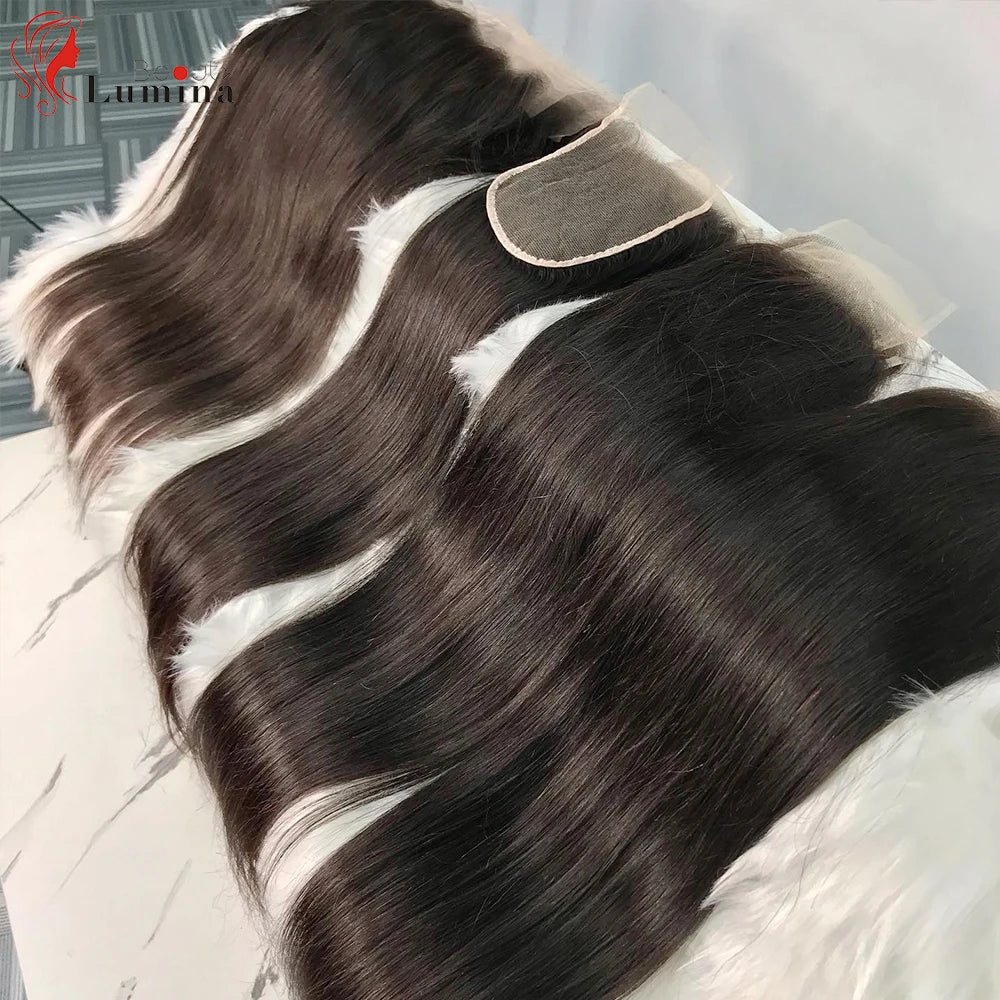 4X4 Lace Closure Peruvian Straight Closure 100% Human Hair 4 By 4 Cloure Natural Color Remy Hair Brown Swiss Lace 8-22 inches