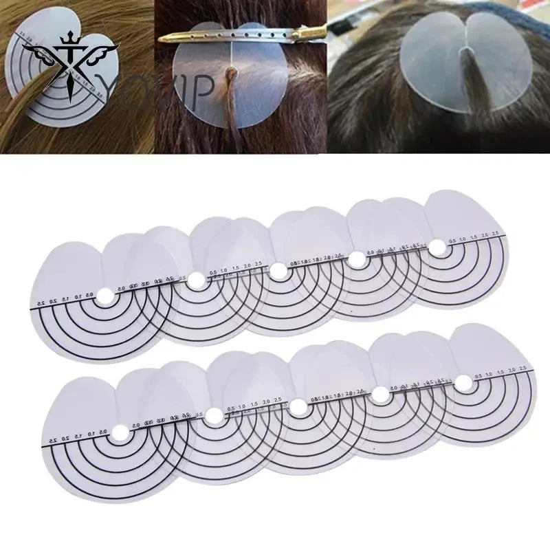 10pcs Fashion Easy Tools Heat Scalp Protector Shields For Hair Extension Useful Styling Tools Hair Heat Fusion Template Disk
