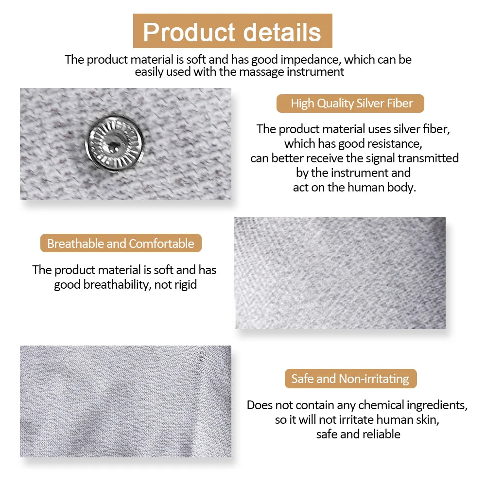 2 Way Electrode Wire Gloves 2.5mm Cable EMS Muscle Stimulator Electrode Pads TENS Unit Massage Machine Lead Wire Replacement