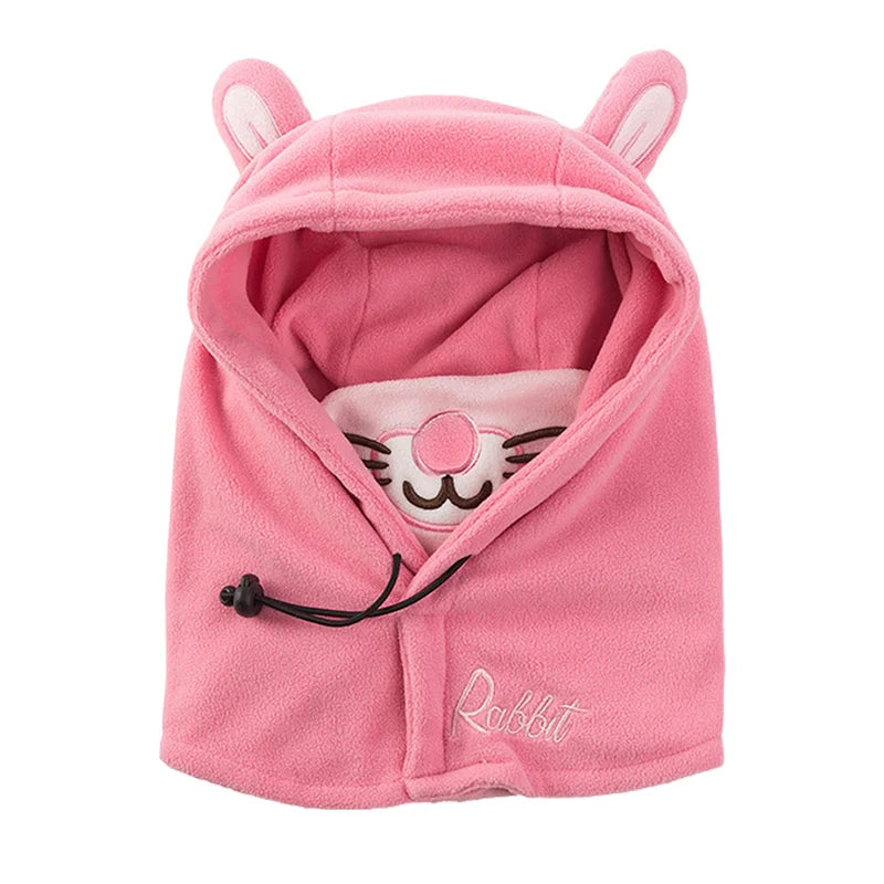 Lemonkid Kids Cartoon Animal Masked Hat Children Autumn Winter Warm Caps Child Girls Beanie Hats Boys Cycling Windproof Cap