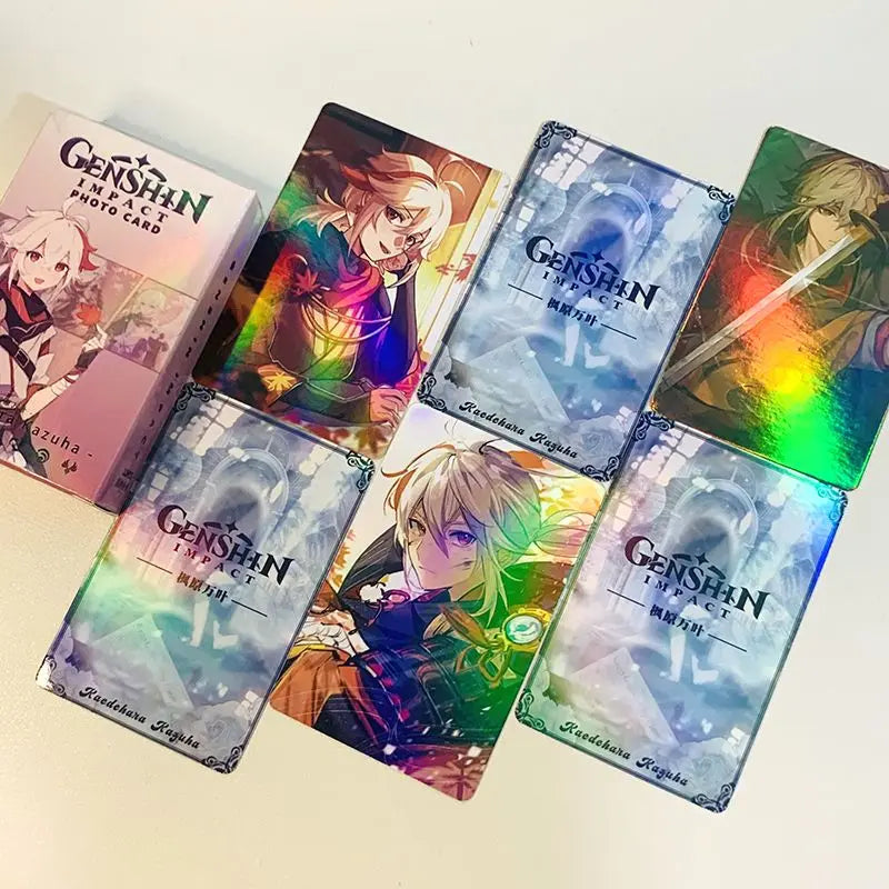 Hot Game Impact 50PCS/Set Decor Laser Lomo Card Photocard HD Double-sided Small Album Photo Card For Fans Collection Postcard