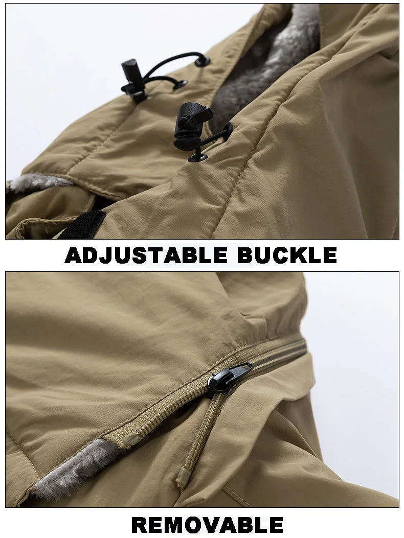 7XL 8XL Winter Jacket Men  Casual Outwear Sportswear Fleece Lining Mens Sherpa Jackets Full Zip Warm Coats  Hoodie Winter Coat