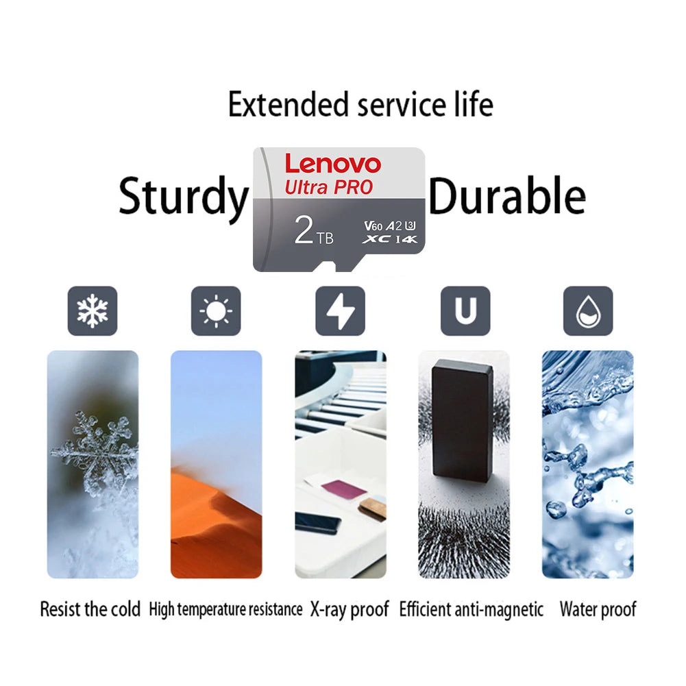 Lenovo 2TB SD Memory Card 1TB 512GB SD Card 256GB Ultra-fast Transfer Micro TF SD Card 128GB Cartao De Memoria For Phone PC
