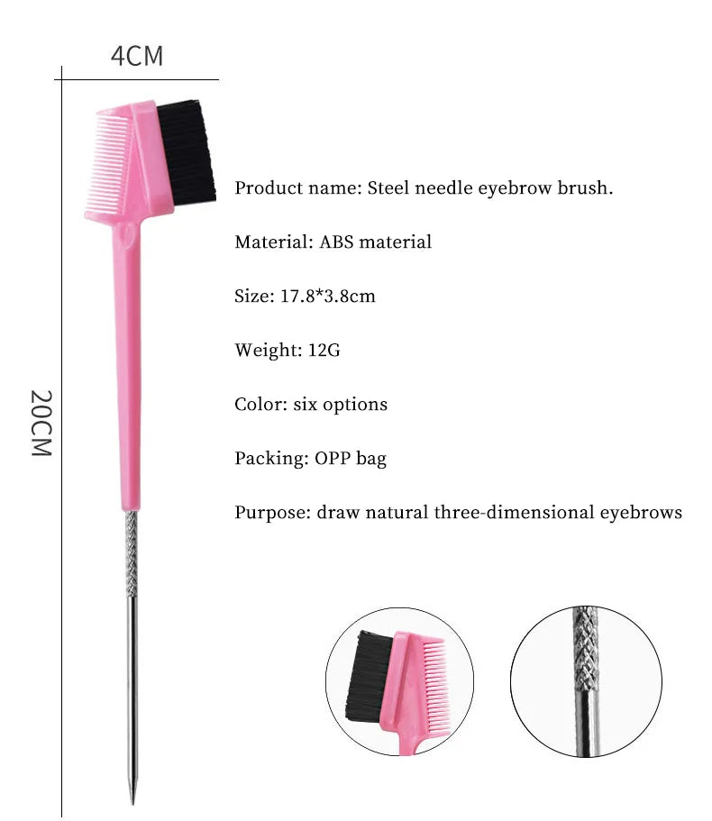 1pc double-sided edge comb control hair brush salon professional accessories 2-in-1 hair styling tool Special for real hair wigs