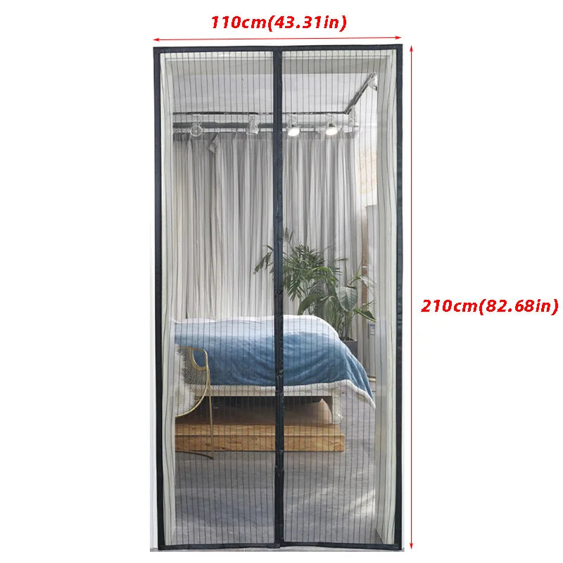 1PC New Magnetic Screen Door Curtain Anti-Mosquito Net Fly Insect Screen Mesh Automatic Closing 4 Size Easy Installation