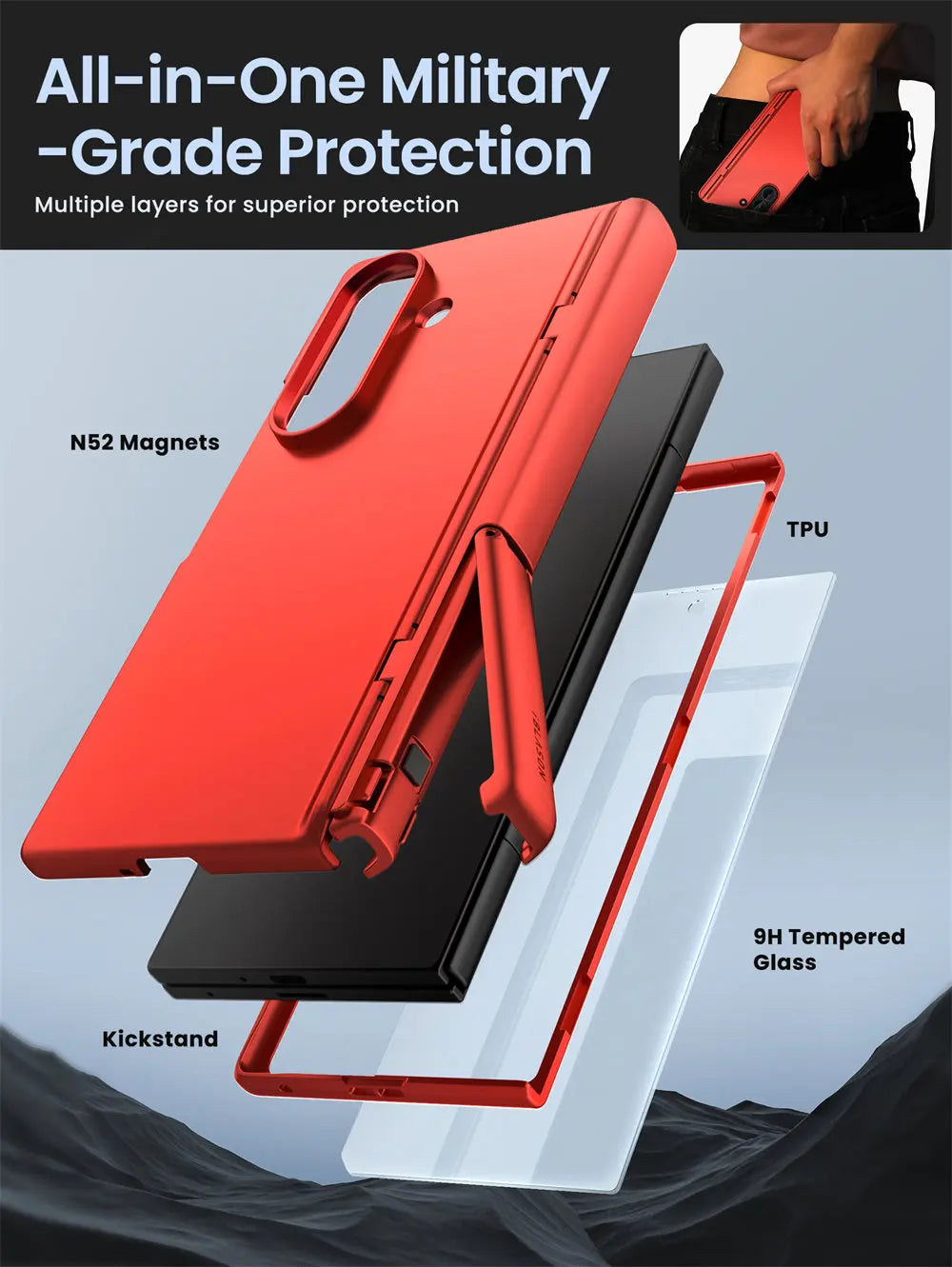 For Samsung Galaxy Z Fold 7 Case I-BLASON Cosmo Full Protective Hinge Protection Magnetic Case With MagSafe Stand & S Pen Holder