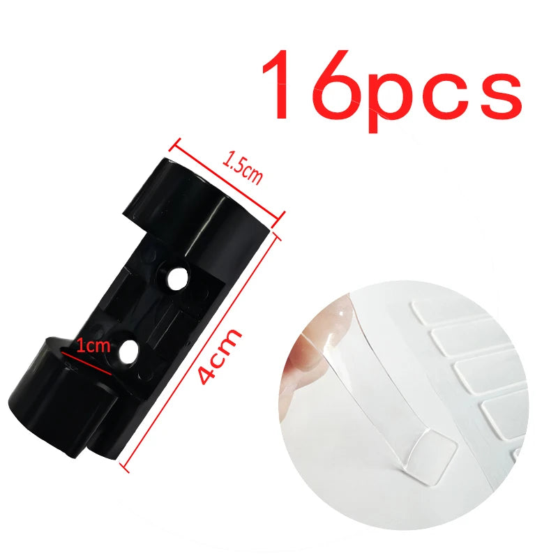 16/20pcs Cable Organizer Clips Cable Management Wire Manager Cord Holder USB Charging Data Line Bobbin Winder Wall Mounted Hook