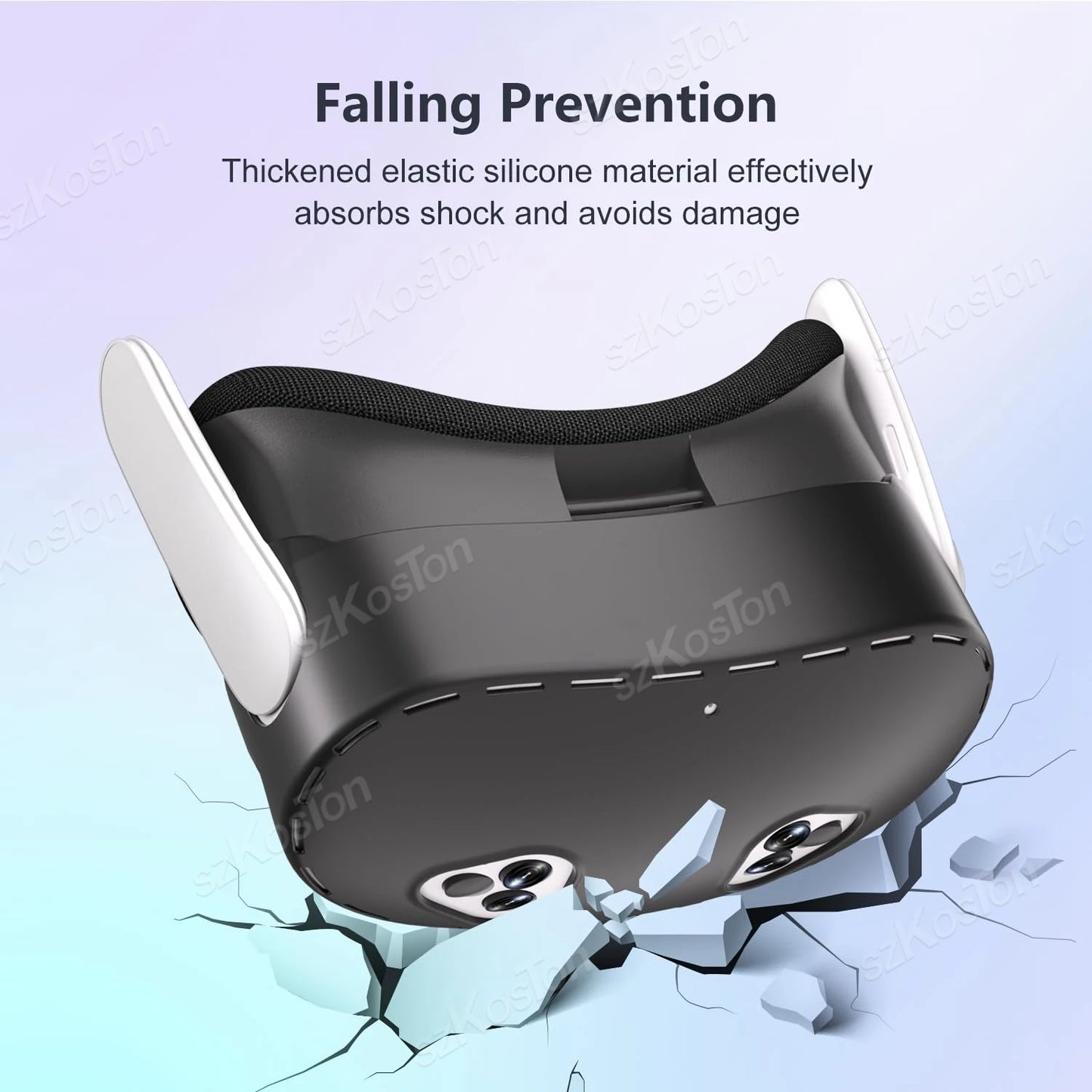 for Meta Quest 3S VR Headset Host Silicone Protective Cover Anti-Scratch Dust-Proof Case for Meta Quest 3s Accessories