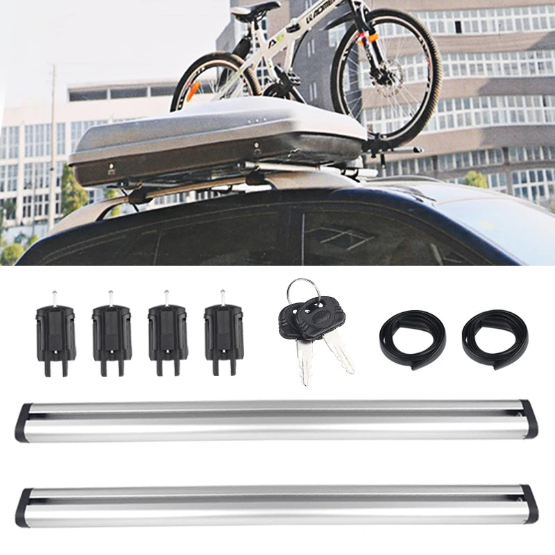 2PCS Universal Car Roof Rack Waterproof  Top Bag Storage Luggage Support For SUV Roof Rack Luggage Auto 120Cm 130Cm
