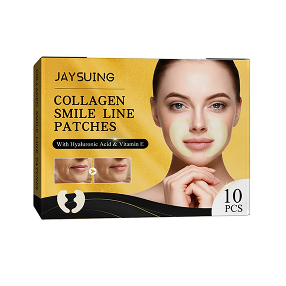 10pcs/Box Forehead Line Removal Patch Nasolabial Folds Collagen Wrinkle Face Patch Anti-Aging Face Lift Beauty Skin Care Pad