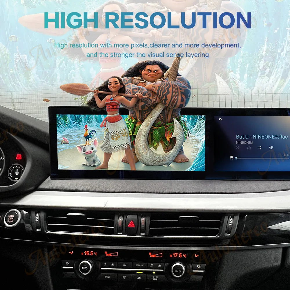 ID8 Dual Screen Carplay Android 13 For BMW X5 F15 X6 F16 X5M X6M 2014-2019 Car Multimedia Player GPS Navigation Head Unit Media
