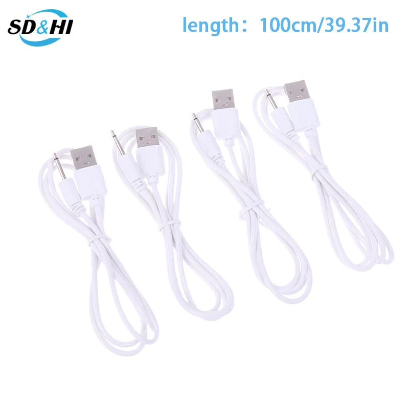 1pcs USB DC 2.5 Vibrator Charger Cable Audio Power Cord For Rechargeable Vibrators Massagers Accessories USB Power Supply