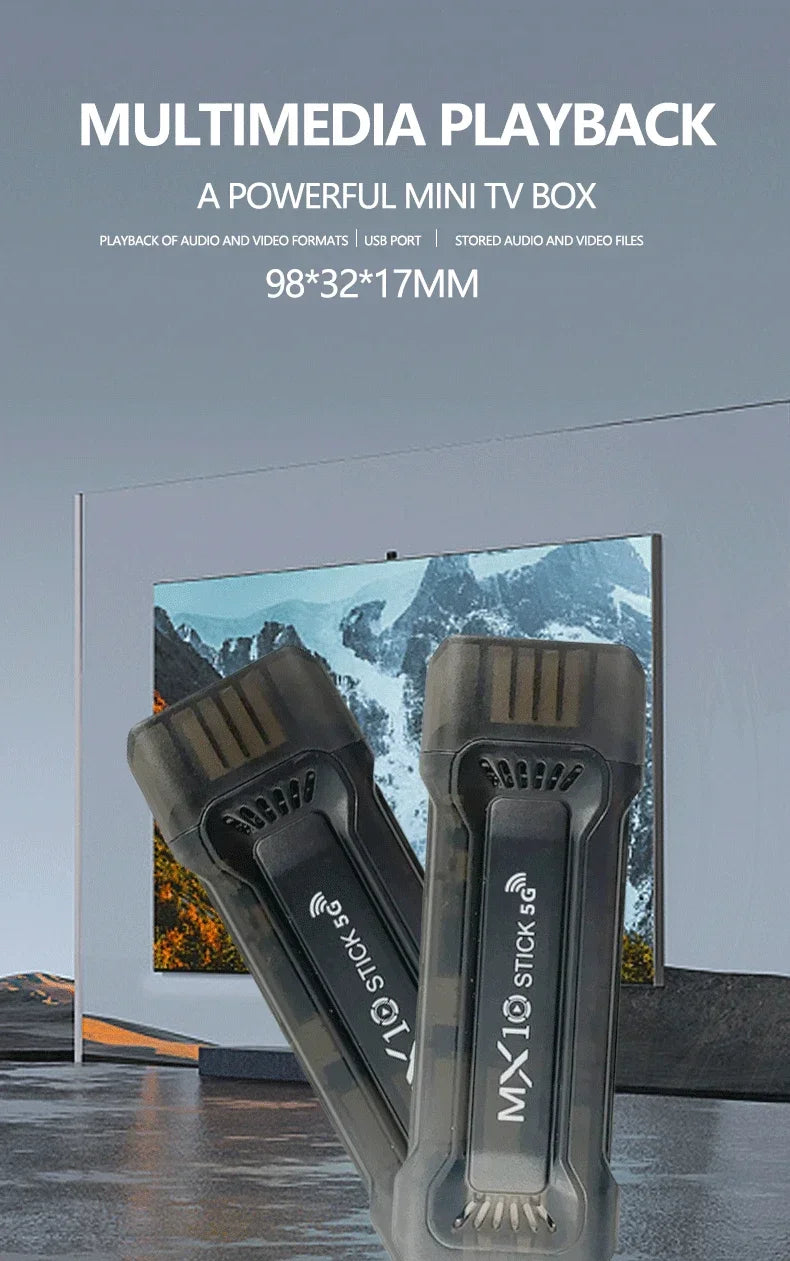 Wholesale MX10 TV Stick RK3228A HDR IPTV 4K Smart TV Dongle Dual Wifi 1GB 8GB 4 Core 64bit Android TV Box With Remote Control