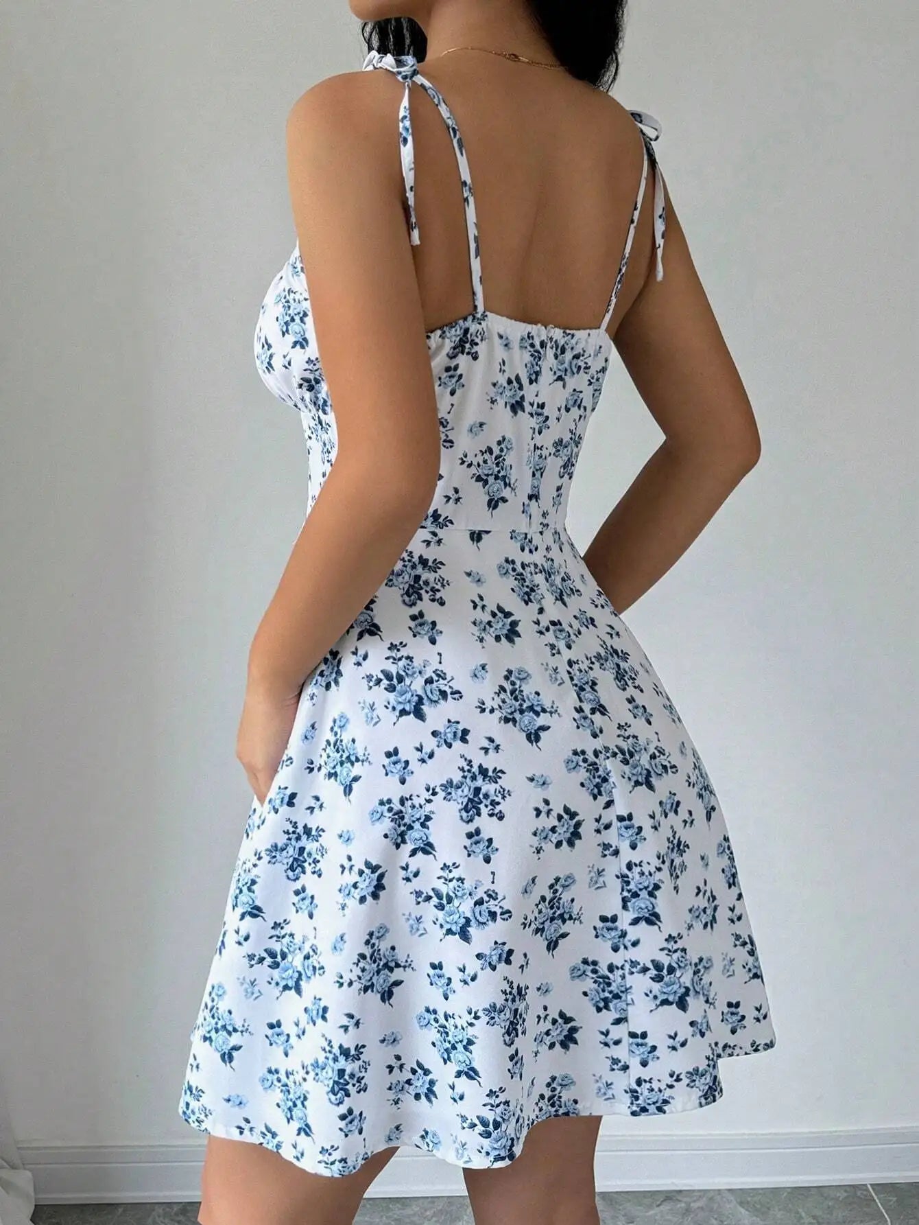 Women's Summer Floral Spaghetti Strap Beach Short Dress,Womens Dresses,Woman Clothing,Woman Clothes,Sundress,New In Dress 2025