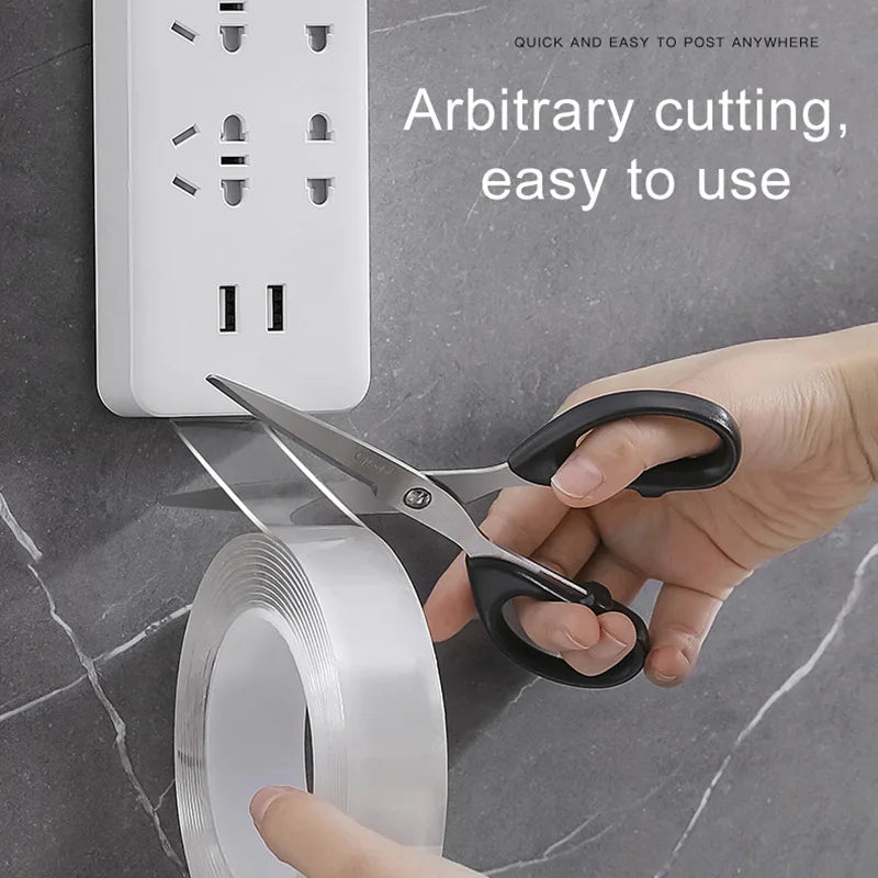 Nano Double sided Adhesive Tape Extra Strong Waterproof Transparent Traceless Tape Thickened Reusable Decorative Tape Home Tools