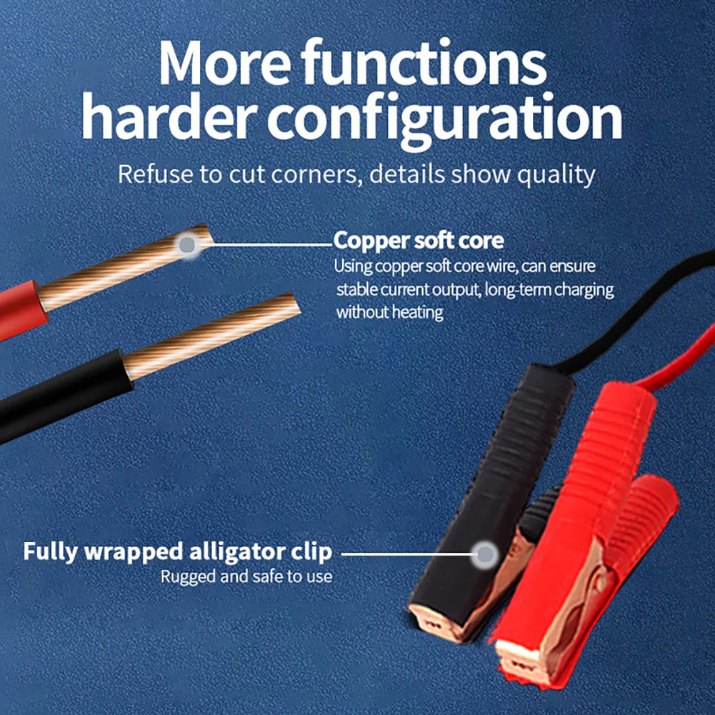 Car Battery Charger Pulse Repair LCD Display Smart Fast Charge 12V/24V Self-Stop Car Battery Charger For Auto Motorcycle Charger